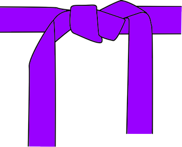 Purple karate belt.